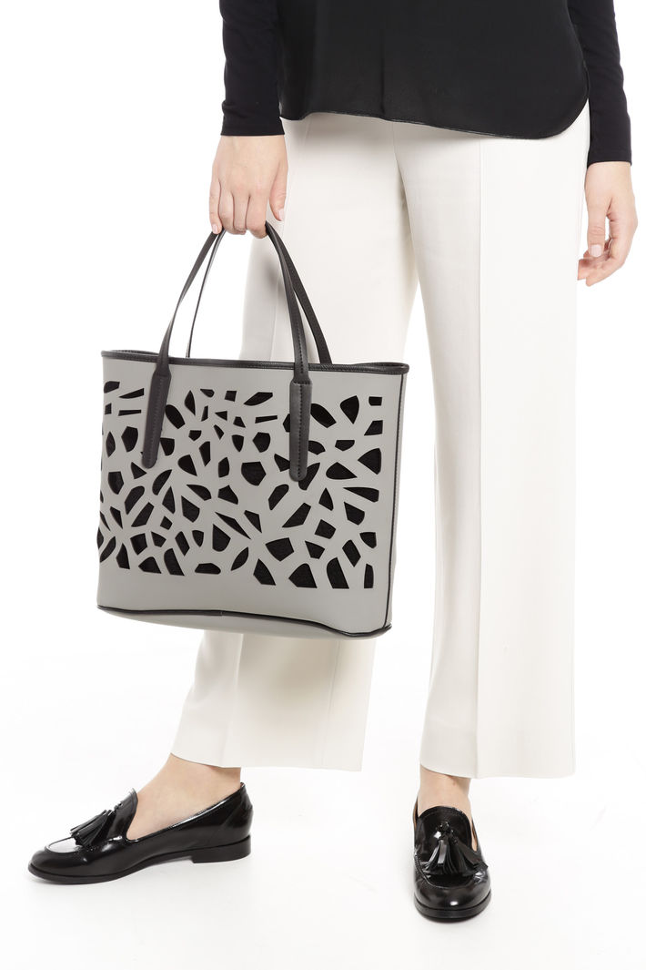 Shopping bag con intarsi Diffusione Tessile Shopping bag con intarsi Diffusione Tessile