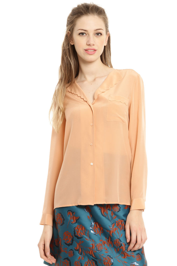 Camicia con collo smerlato Diffusione Tessile Camicia con collo smerlato Diffusione Tessile