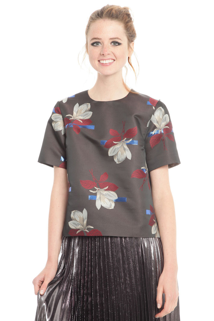 Top jacquard boxy Diffusione Tessile Top jacquard boxy Diffusione Tessile