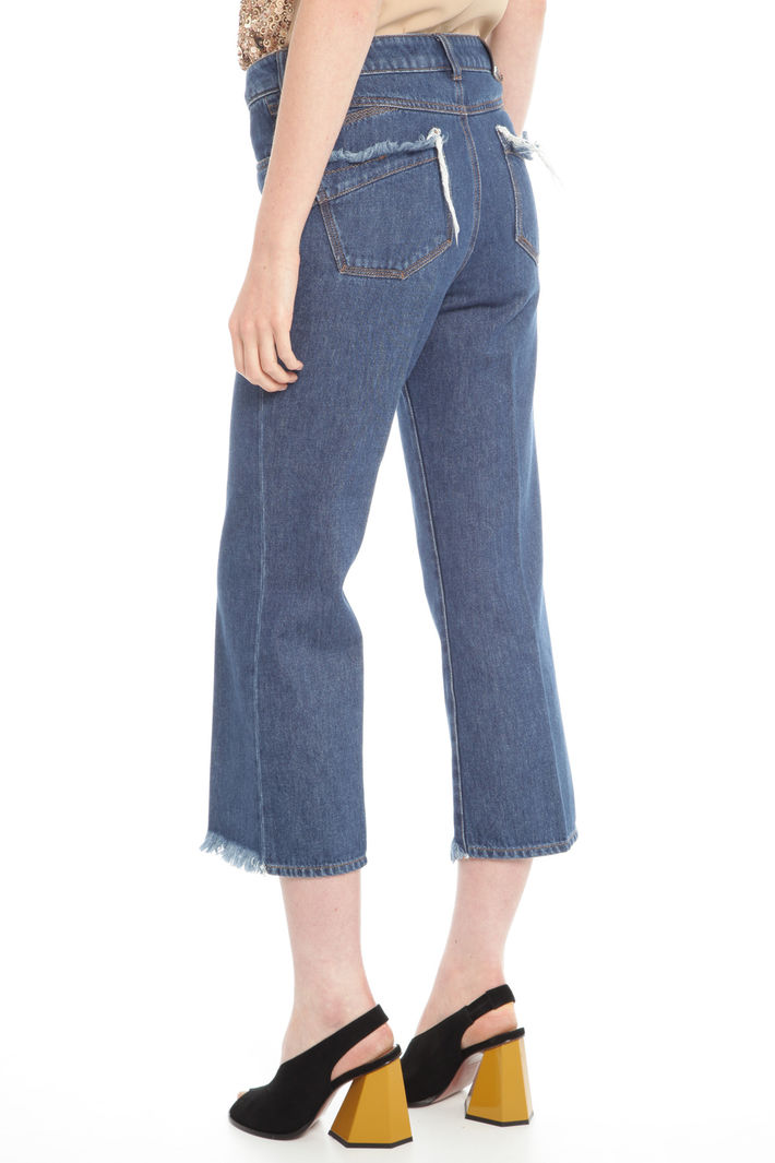 Pantalone cropped in denim Diffusione Tessile Pantalone cropped in denim Diffusione Tessile
