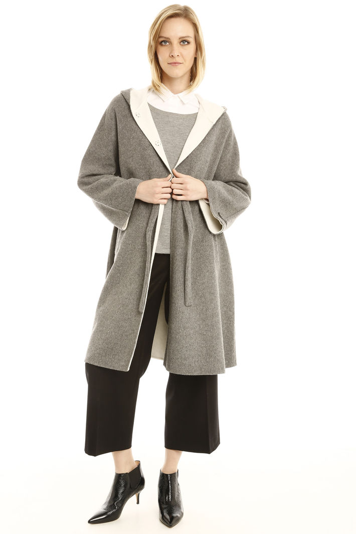 Cappotto in lana con cappuccio Fashion Market Cappotto in lana con cappuccio Fashion Market