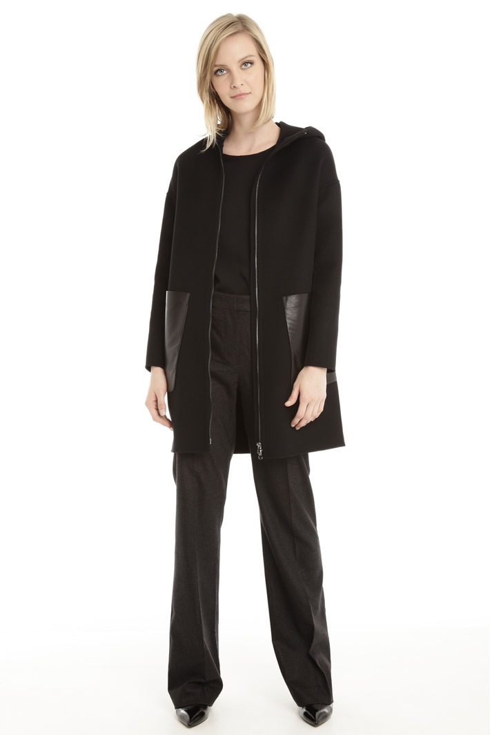 Cappotto con tasche in pelle Fashion Market Cappotto con tasche in pelle Fashion Market