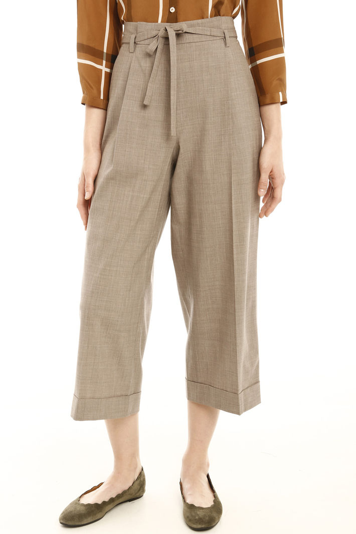 Pantaloni cropped con cintura Fashion Market Pantaloni cropped con cintura Fashion Market