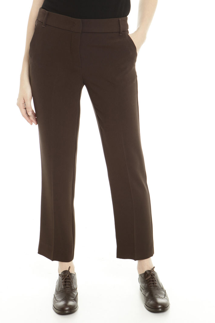 Pantaloni cropped in cady Fashion Market Pantaloni cropped in cady Fashion Market