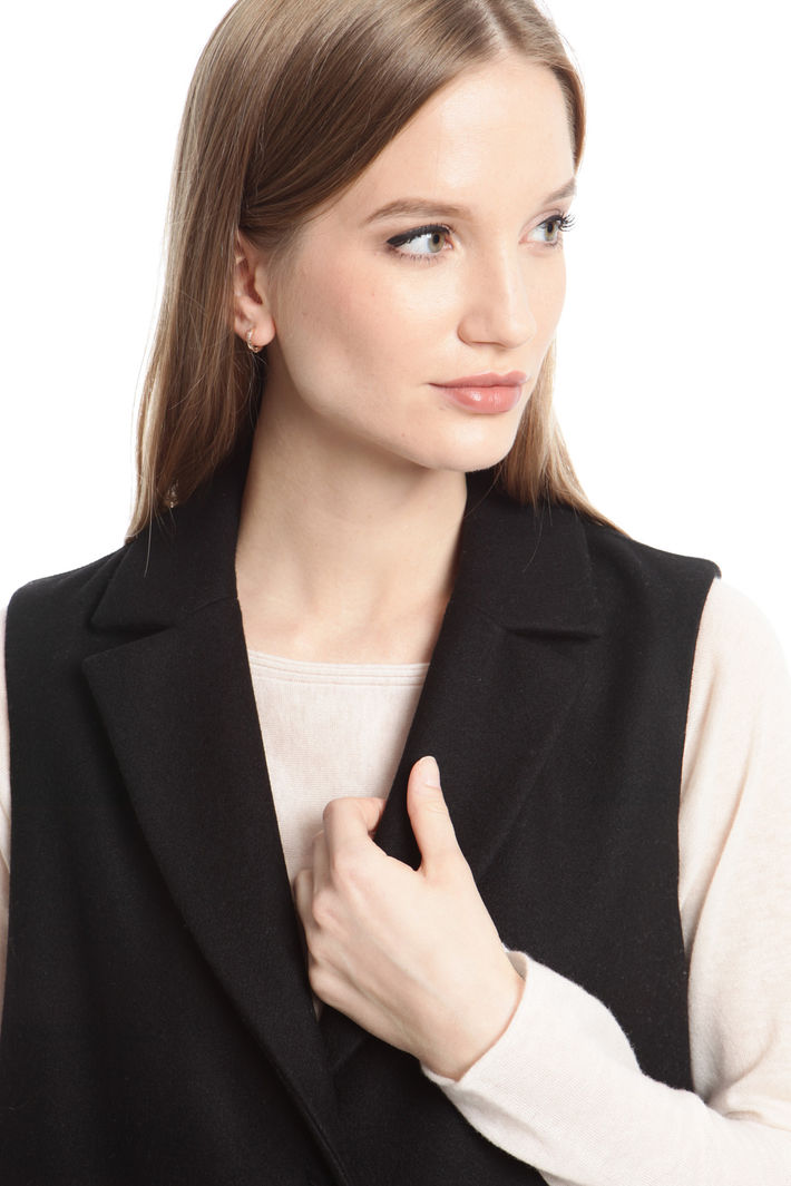 Gilet lungo in panno Fashion Market Gilet lungo in panno Fashion Market