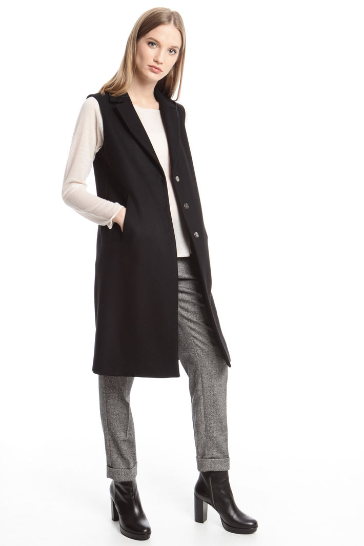 Gilet lungo in panno Fashion Market Gilet lungo in panno Fashion Market