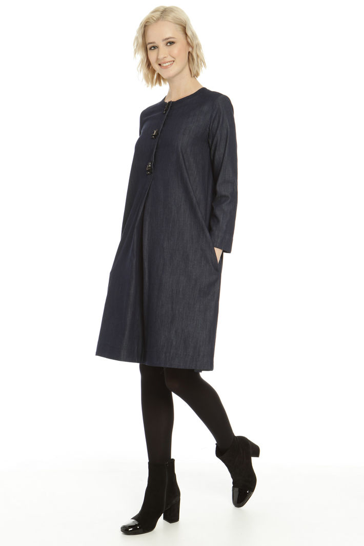 Abito casacca in denim Diffusione Tessile Abito casacca in denim Diffusione Tessile