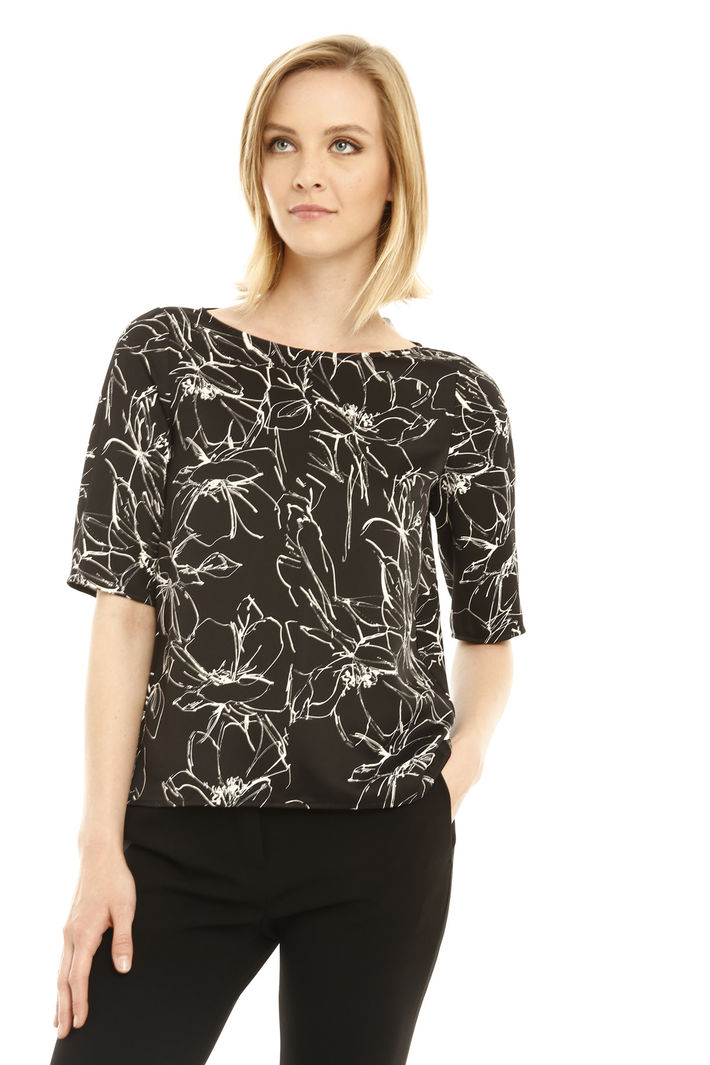 Blusa stampata in crepe Fashion Market Blusa stampata in crepe Fashion Market