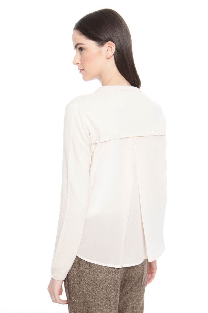 Cardigan con inserto plissè Diffusione Tessile Cardigan con inserto plissè Diffusione Tessile
