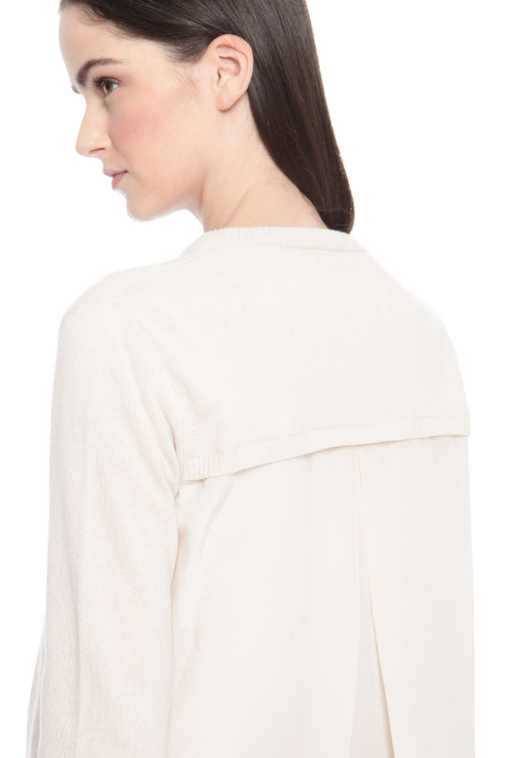 Cardigan con inserto plissè Diffusione Tessile Cardigan con inserto plissè Diffusione Tessile