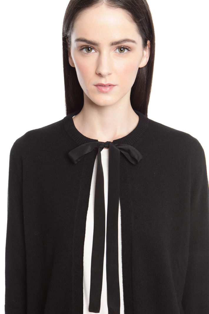 Cardigan con inserto plissè Diffusione Tessile Cardigan con inserto plissè Diffusione Tessile