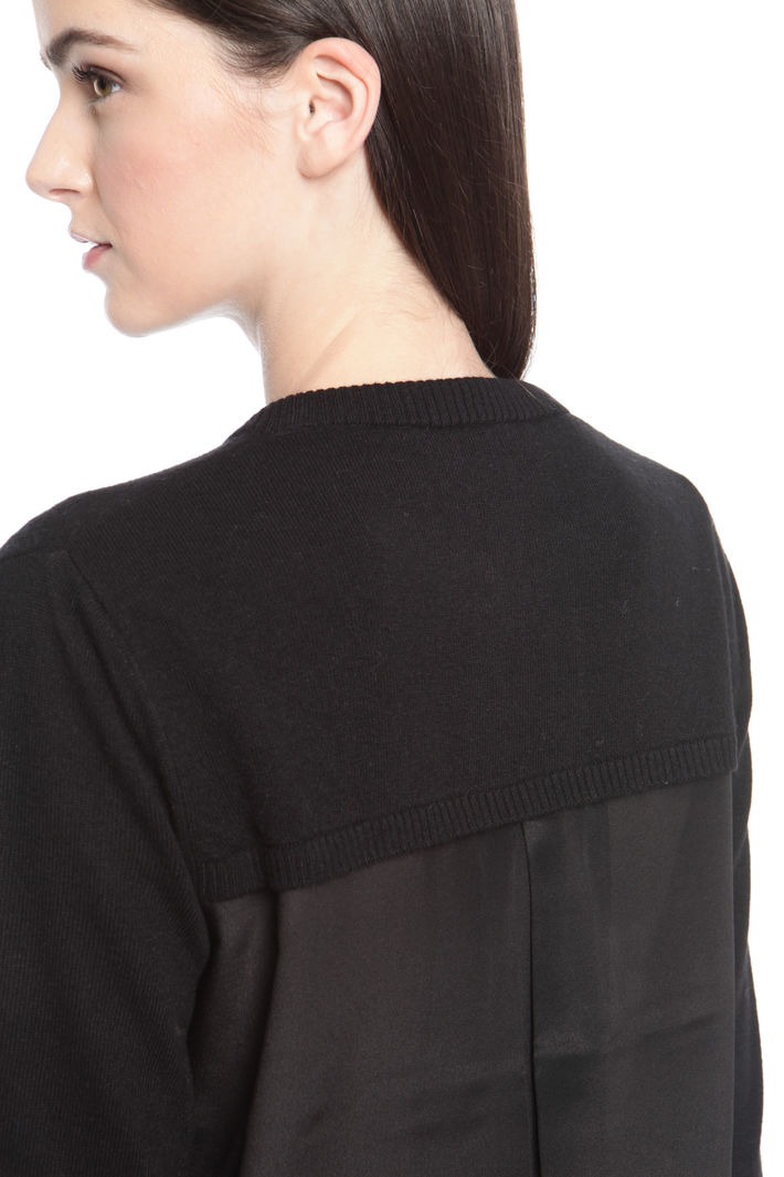Cardigan con inserto plissè Diffusione Tessile Cardigan con inserto plissè Diffusione Tessile