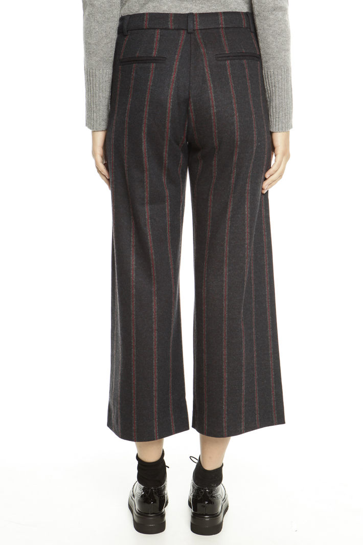 Pantaloni cropped a righe Diffusione Tessile Pantaloni cropped a righe Diffusione Tessile
