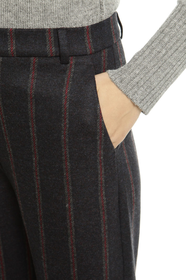 Pantaloni cropped a righe Diffusione Tessile Pantaloni cropped a righe Diffusione Tessile