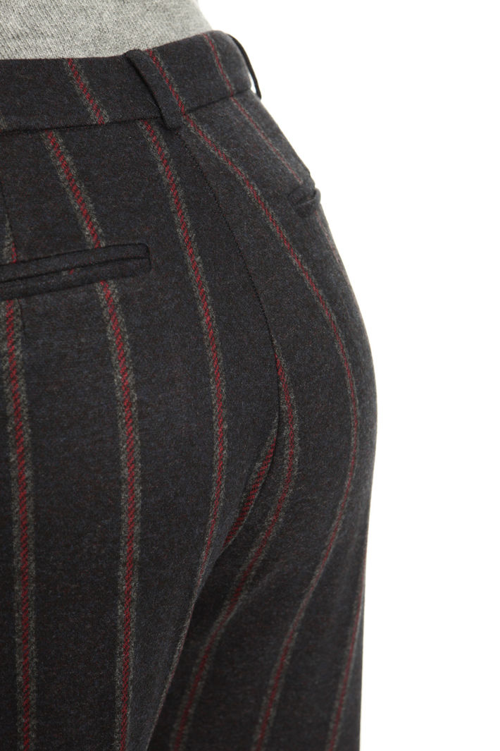 Pantaloni cropped a righe Diffusione Tessile Pantaloni cropped a righe Diffusione Tessile
