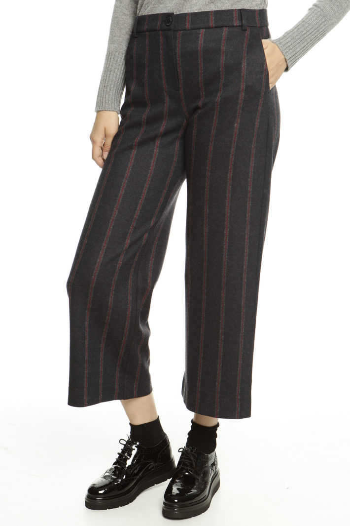 Pantaloni cropped a righe Diffusione Tessile Pantaloni cropped a righe Diffusione Tessile