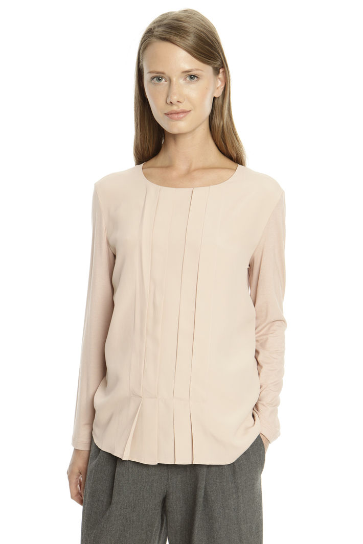 Blusa con pieghe decorative Diffusione Tessile Blusa con pieghe decorative Diffusione Tessile