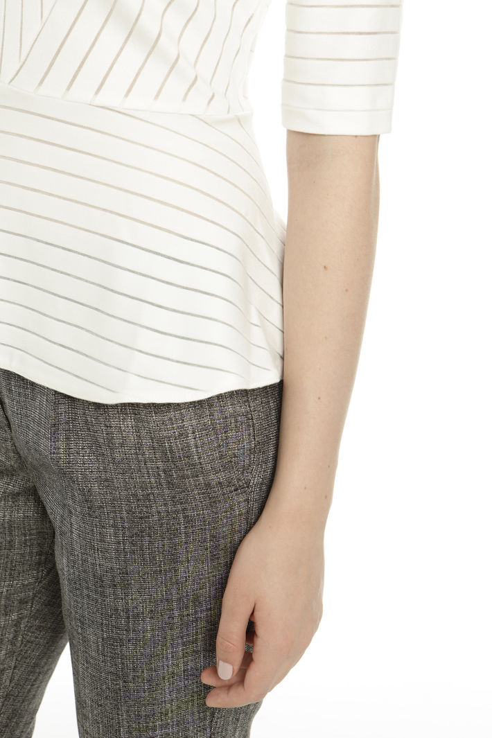 Top con righe in trasparenza Fashion Market Top con righe in trasparenza Fashion Market