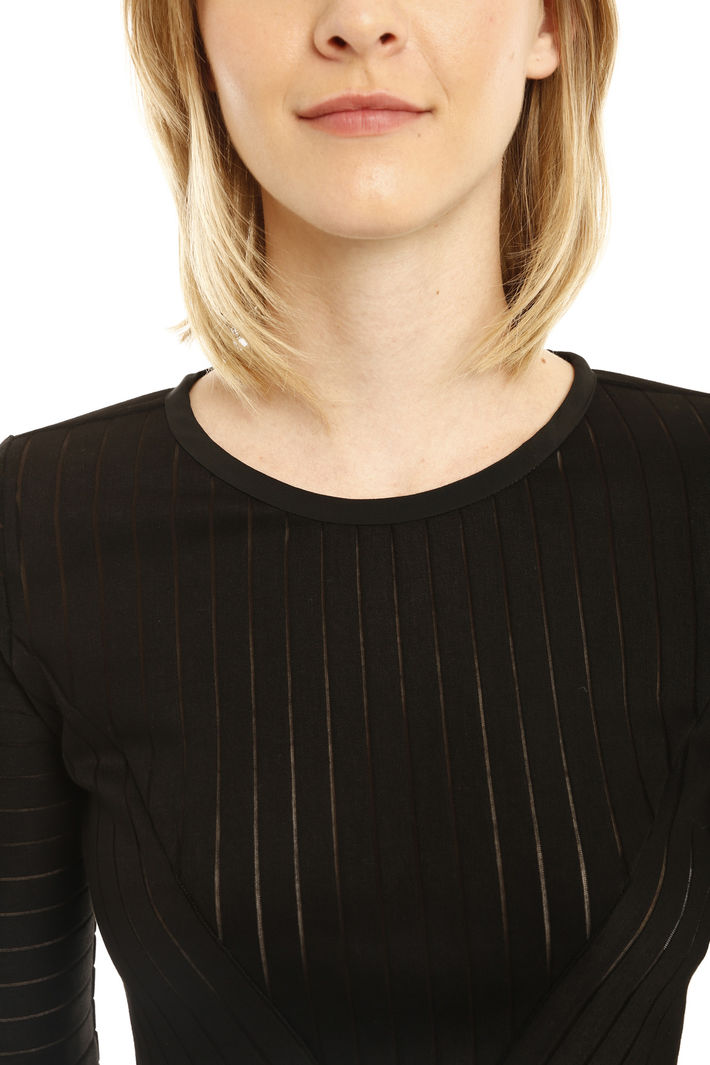 Top con righe in trasparenza Fashion Market Top con righe in trasparenza Fashion Market