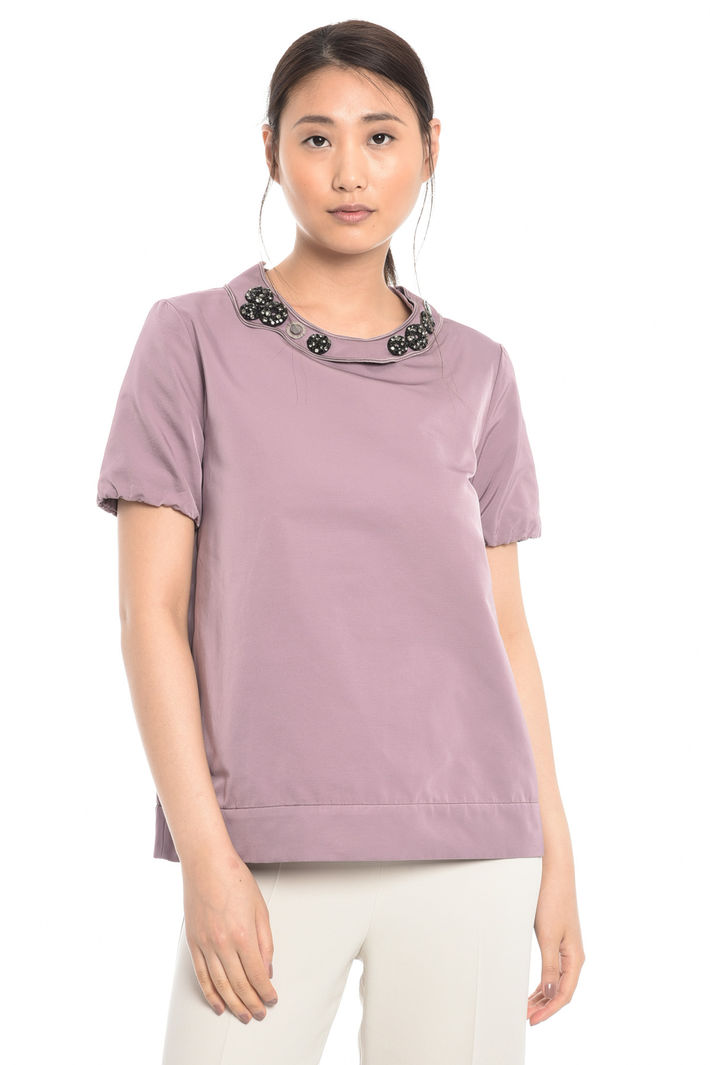 Top in misto cotone con jais Diffusione Tessile Top in misto cotone con jais Diffusione Tessile