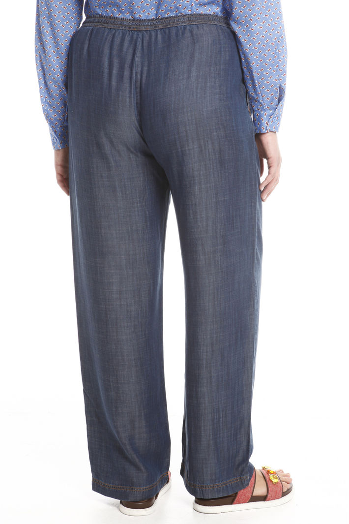 Pantalone denim con coulisse Intrend Pantalone denim con coulisse Intrend