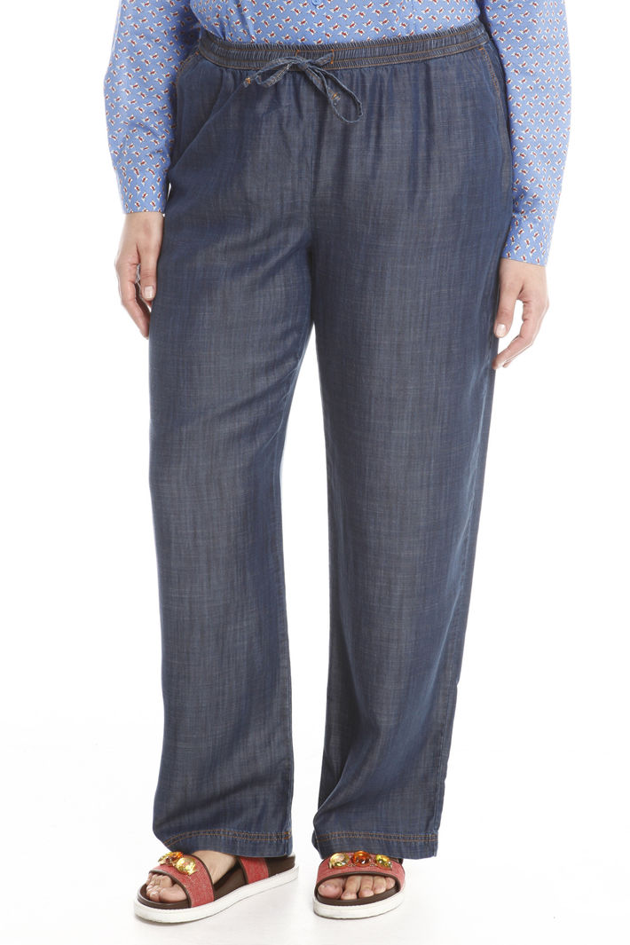 Pantalone denim con coulisse Intrend Pantalone denim con coulisse Intrend