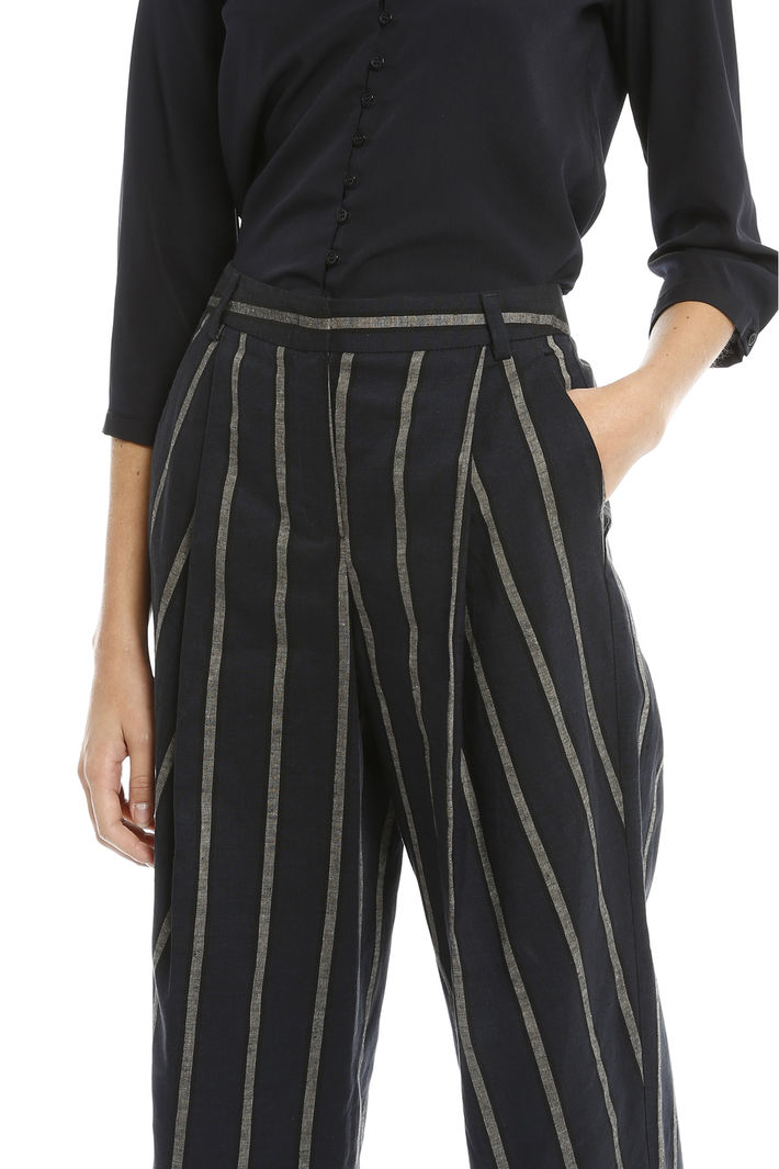 Pantaloni a righe in lino Intrend Pantaloni a righe in lino Intrend
