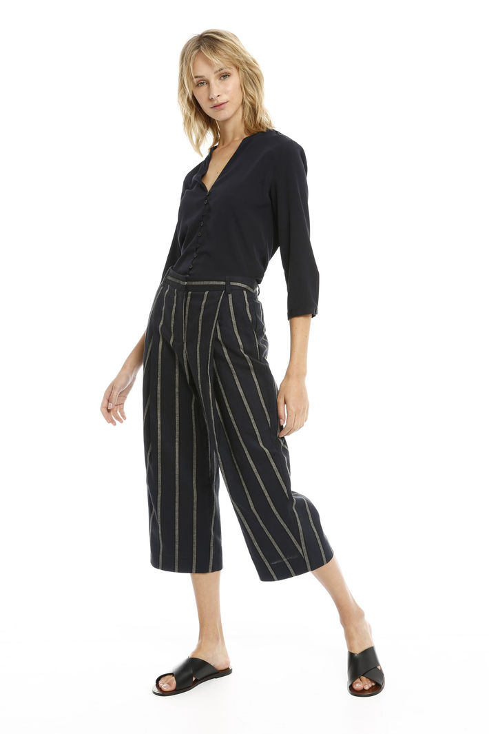 Pantaloni a righe in lino Intrend Pantaloni a righe in lino Intrend