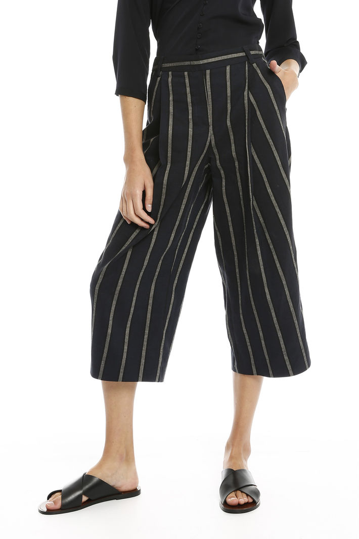 Pantaloni a righe in lino Intrend Pantaloni a righe in lino Intrend