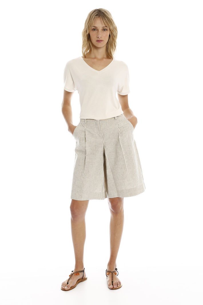 Shorts in lino Diffusione Tessile Shorts in lino Diffusione Tessile