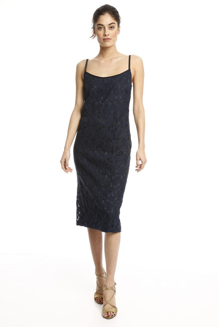 Avec DentelleBleu De Nuit La Longue Robe qSVGLzpUM