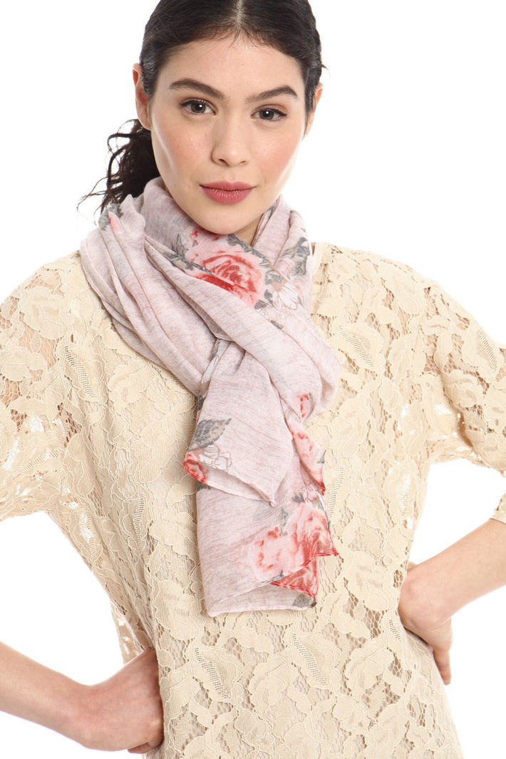 Sciarpa stampa rose Fashion Market Sciarpa stampa rose Fashion Market