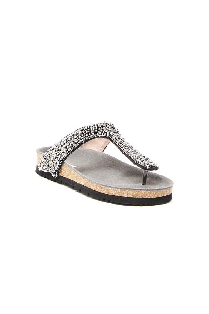 Ciabatta con perline ricamate Fashion Market Ciabatta con perline ricamate Fashion Market