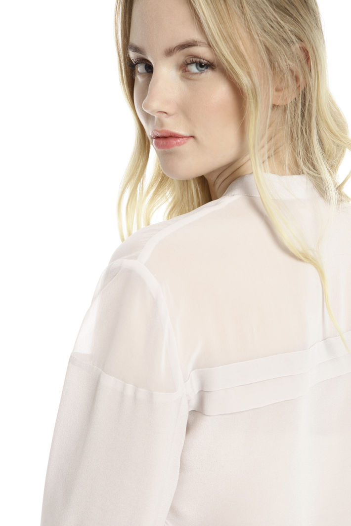 Blusa con inserti georgette Intrend Blusa con inserti georgette Intrend
