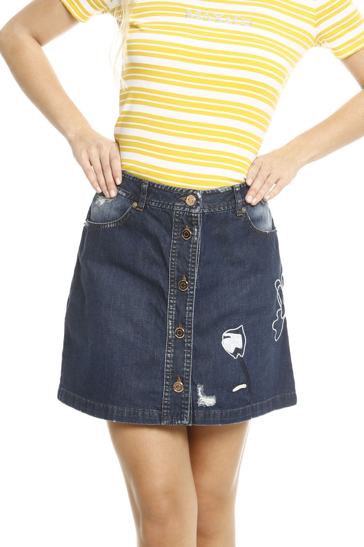 Gonna ad A in denim Diffusione Tessile Gonna ad A in denim Diffusione Tessile