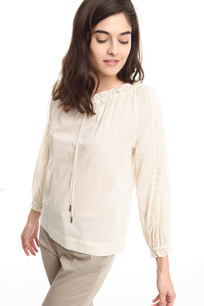 Blusa in voile di cotone Fashion Market Blusa in voile di cotone Fashion Market