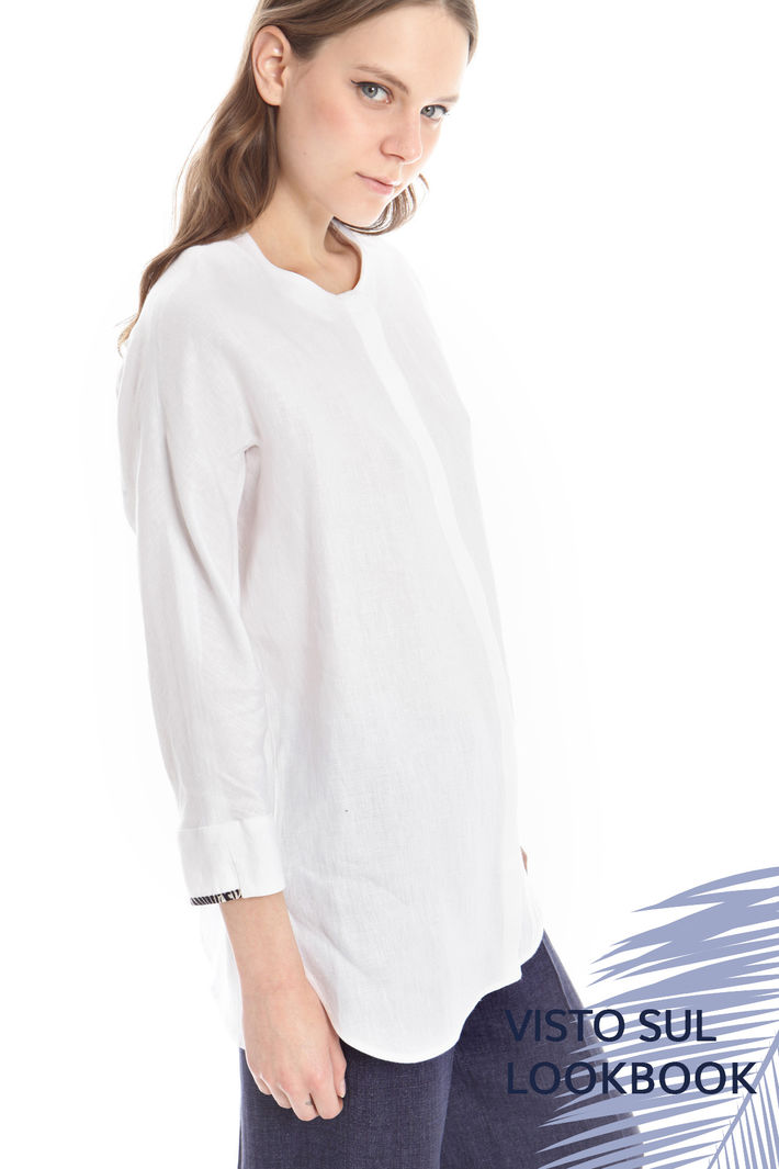 Camicia oversize in puro lino Diffusione Tessile Camicia oversize in puro lino Diffusione Tessile