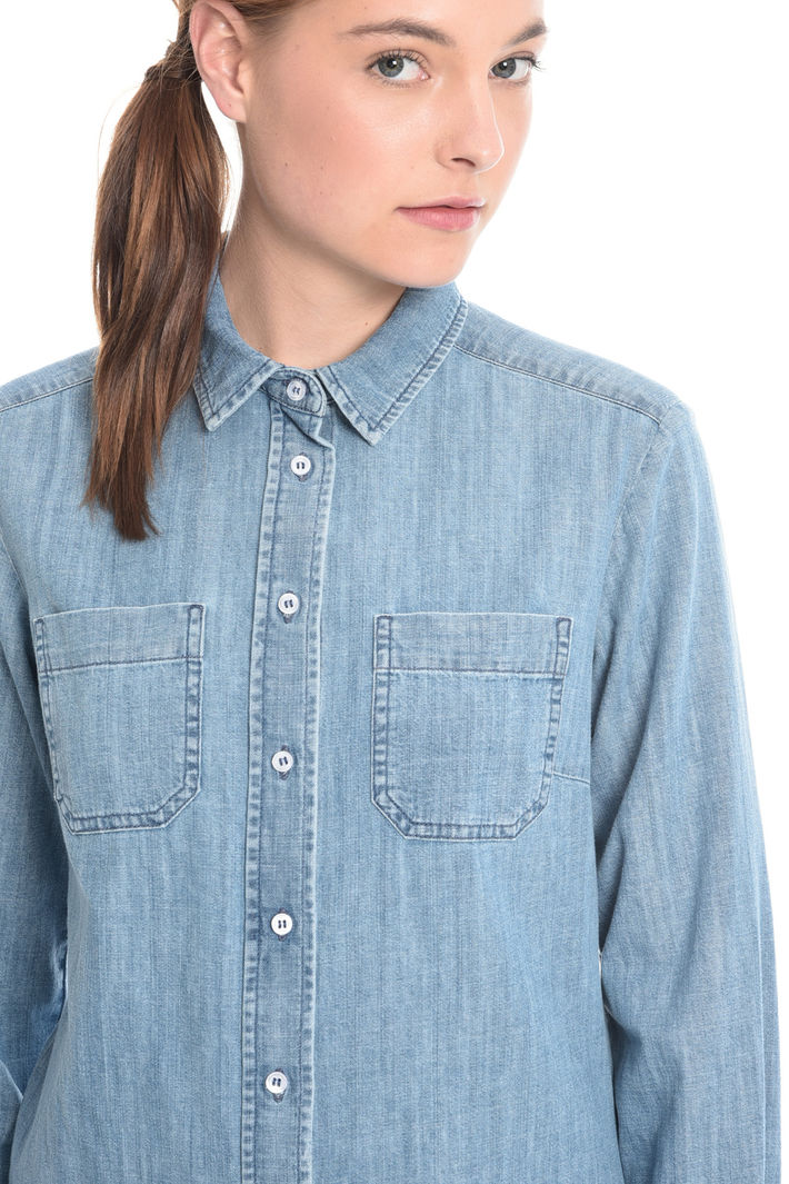 Camicia in denim di cotone Fashion Market Camicia in denim di cotone Fashion Market