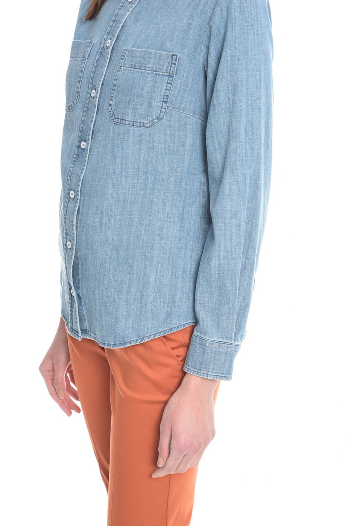 Camicia in denim di cotone Fashion Market Camicia in denim di cotone Fashion Market
