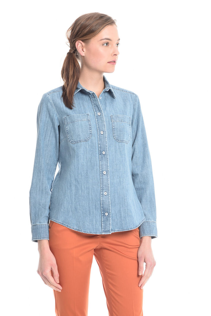 Camicia in denim di cotone Fashion Market Camicia in denim di cotone Fashion Market