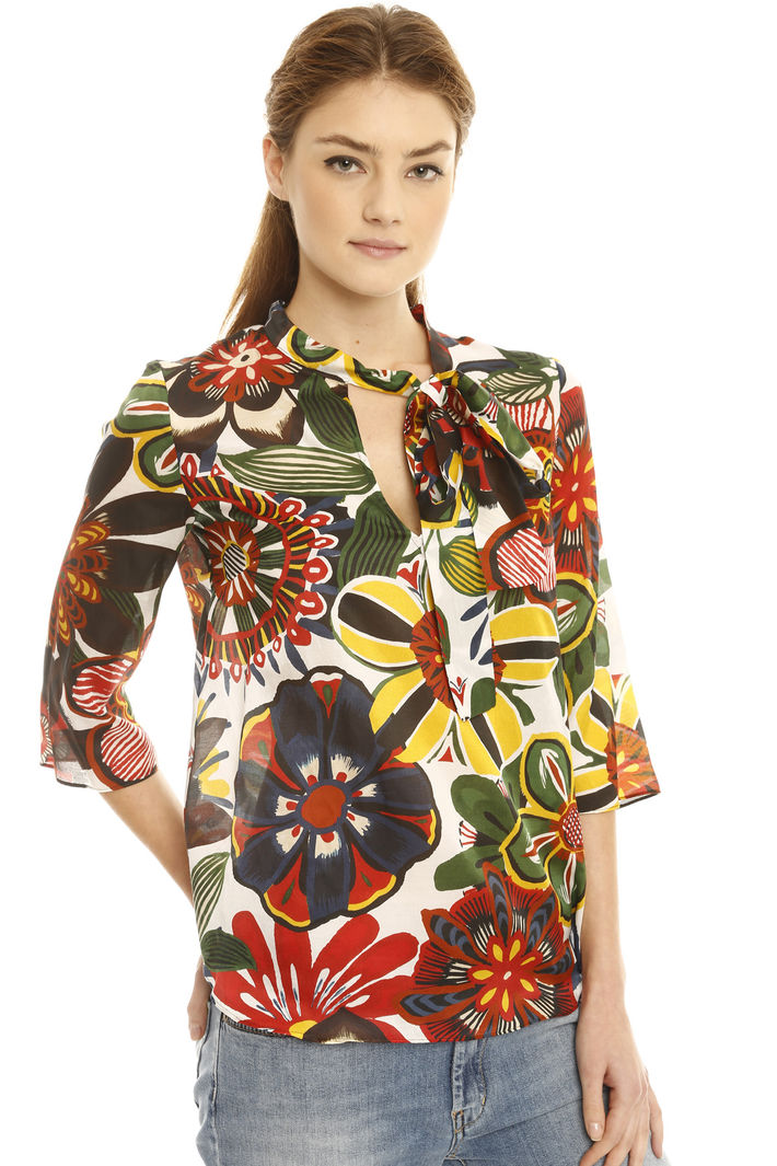 Blusa in raso di seta e cotone Fashion Market Blusa in raso di seta e cotone Fashion Market