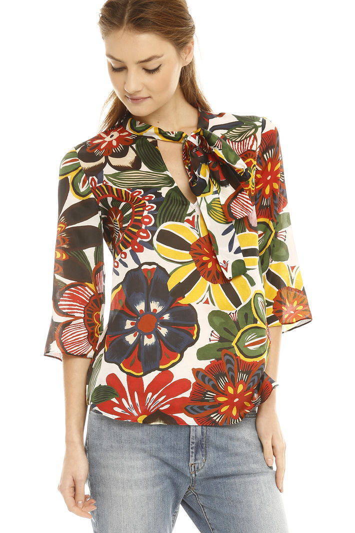 Blusa in raso di seta e cotone Fashion Market Blusa in raso di seta e cotone Fashion Market