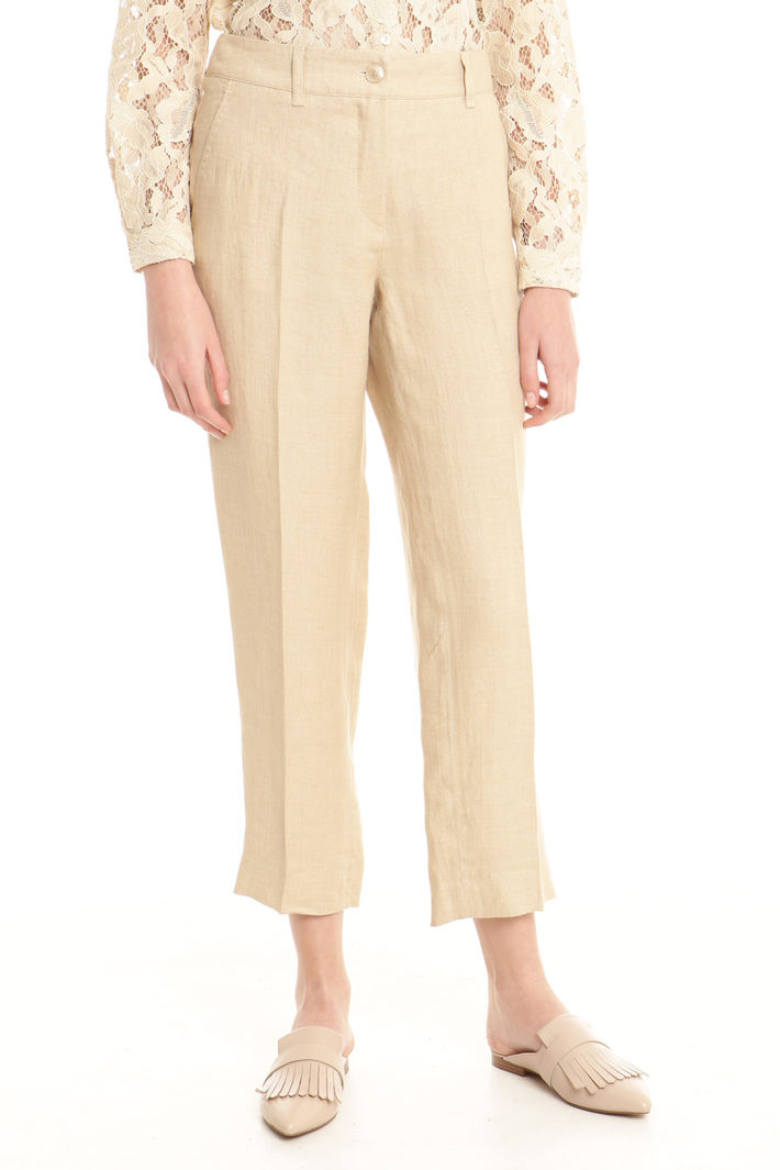 Pantaloni in puro lino Fashion Market Pantaloni in puro lino Fashion Market