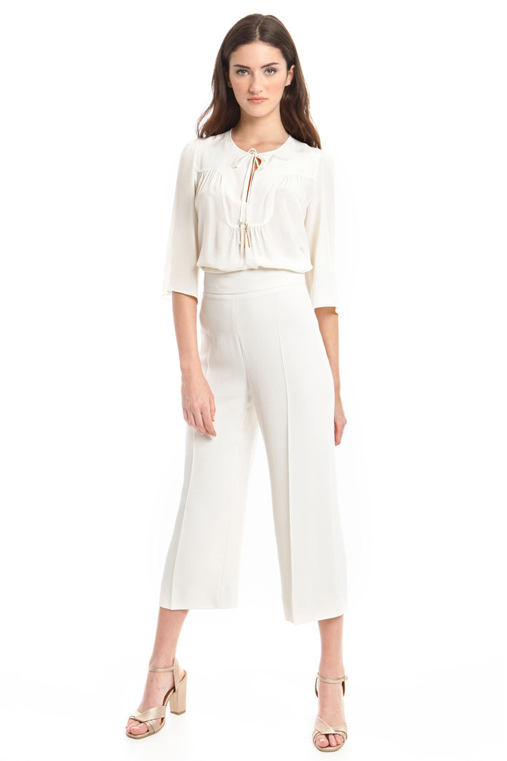 Pantaloni cropped in cady Fashion Market Pantaloni cropped in cady Fashion Market