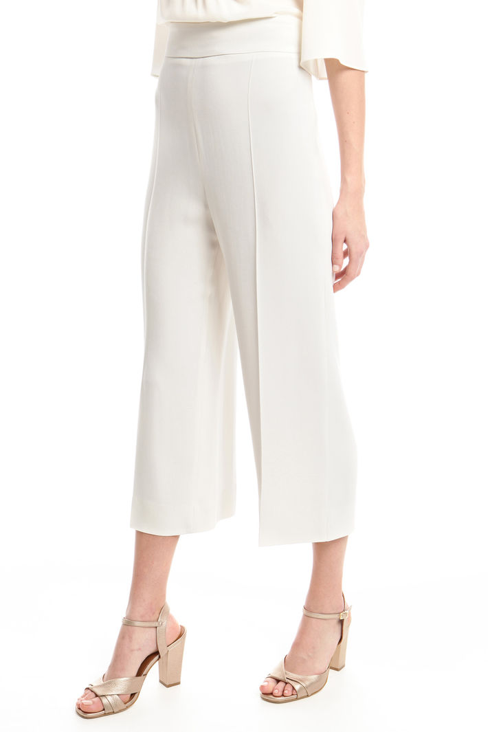 Pantaloni cropped in cady Fashion Market Pantaloni cropped in cady Fashion Market