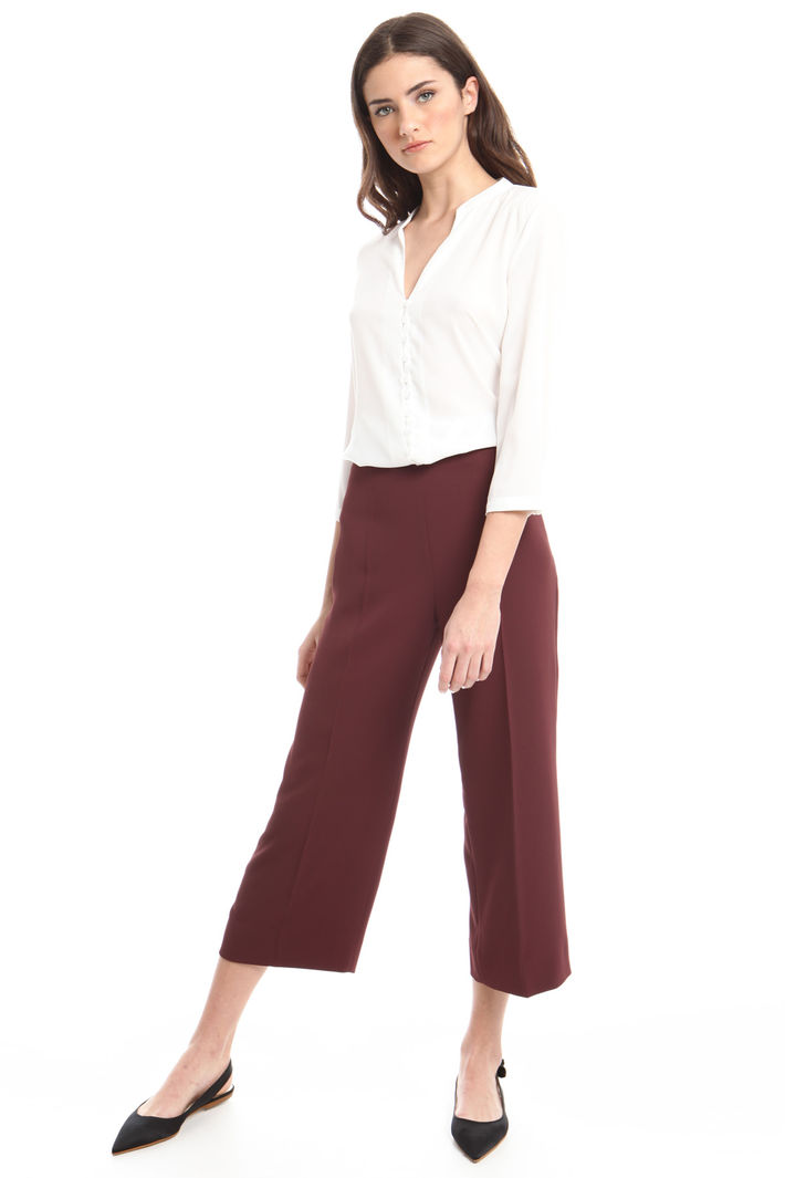 Pantaloni cropped in cady Fashion Market Pantaloni cropped in cady Fashion Market