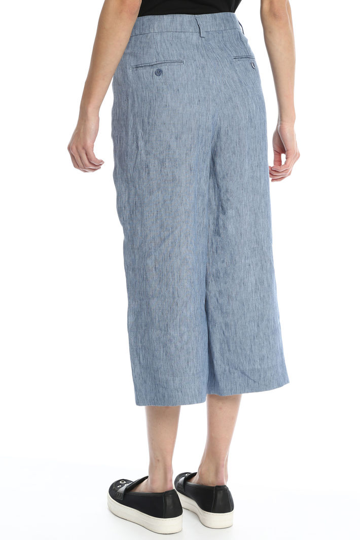 Pantaloni cropped in lino Fashion Market Pantaloni cropped in lino Fashion Market