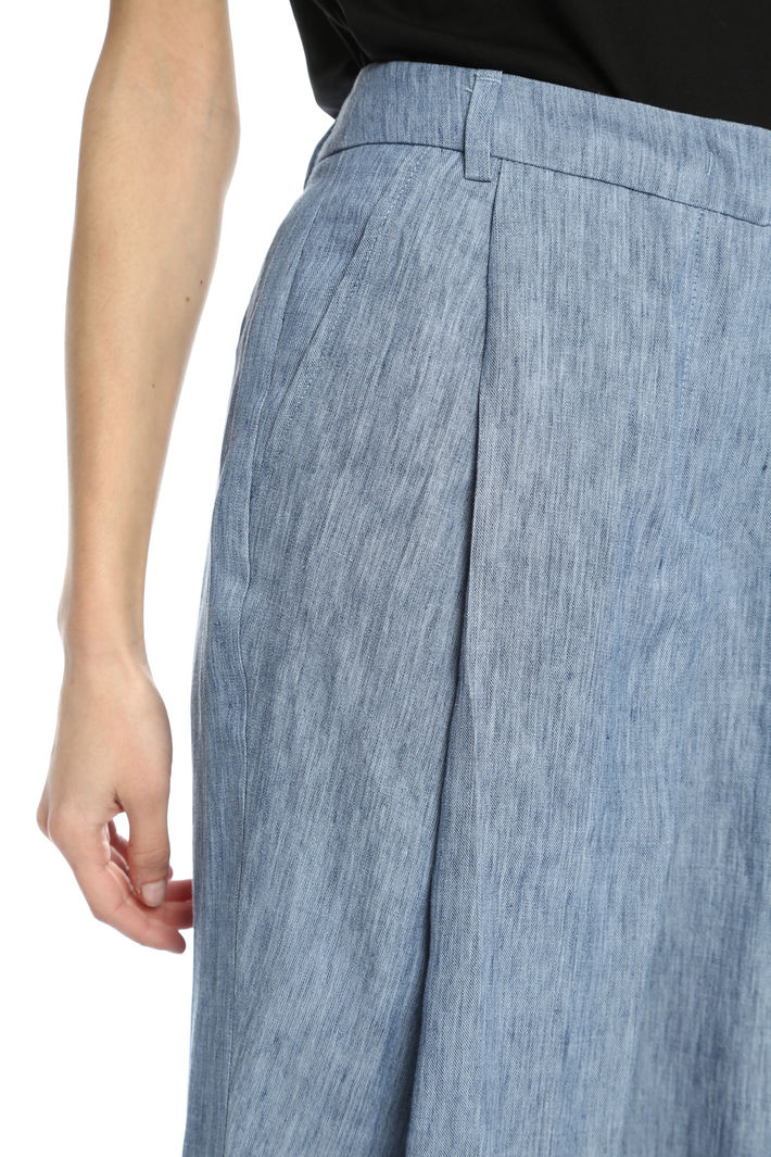 Pantaloni cropped in lino Fashion Market Pantaloni cropped in lino Fashion Market