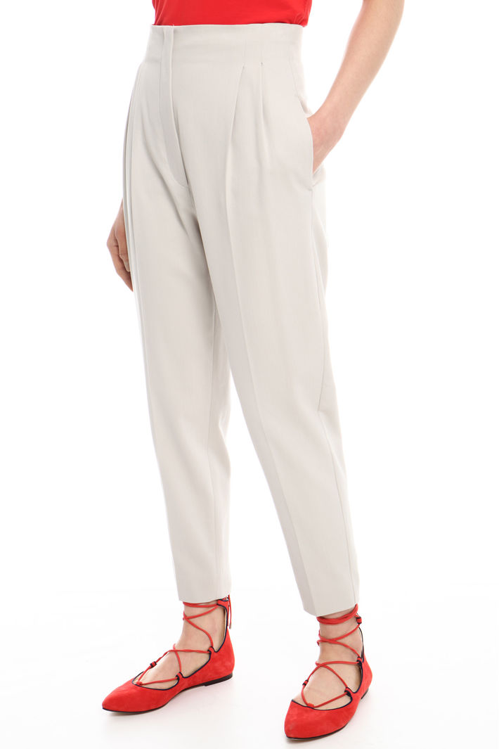 Pantalone lungo in gabardina Fashion Market Pantalone lungo in gabardina Fashion Market