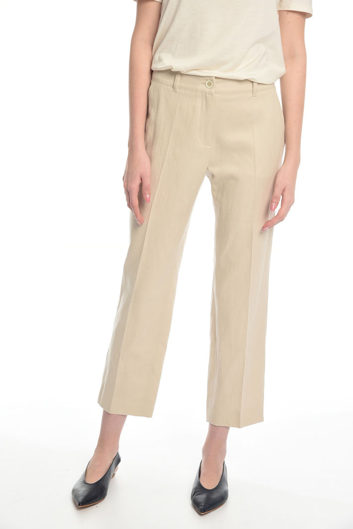 Pantalone dritto in misto lino Fashion Market Pantalone dritto in misto lino Fashion Market